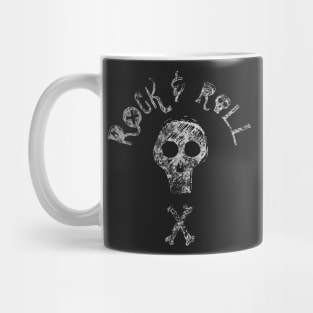 Rock & Roll Skull & Crossbones Light Mug